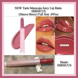 NEW Tarte Maracuja Juicy Lip Balm HIBISCUS Mauve Berry Full Size .095oz